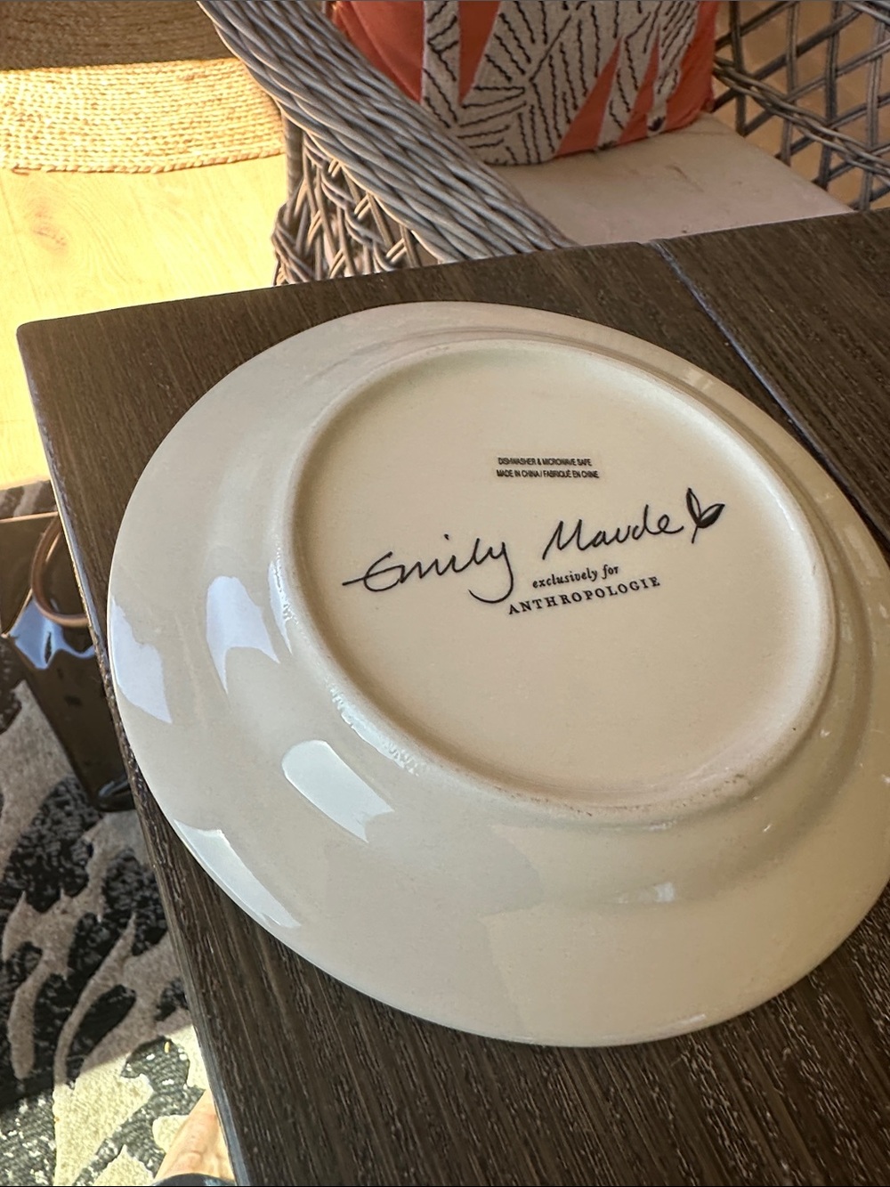 Anthropologie Emily Maude holiday collectible plate excellent 8D - Picture 5 of 5